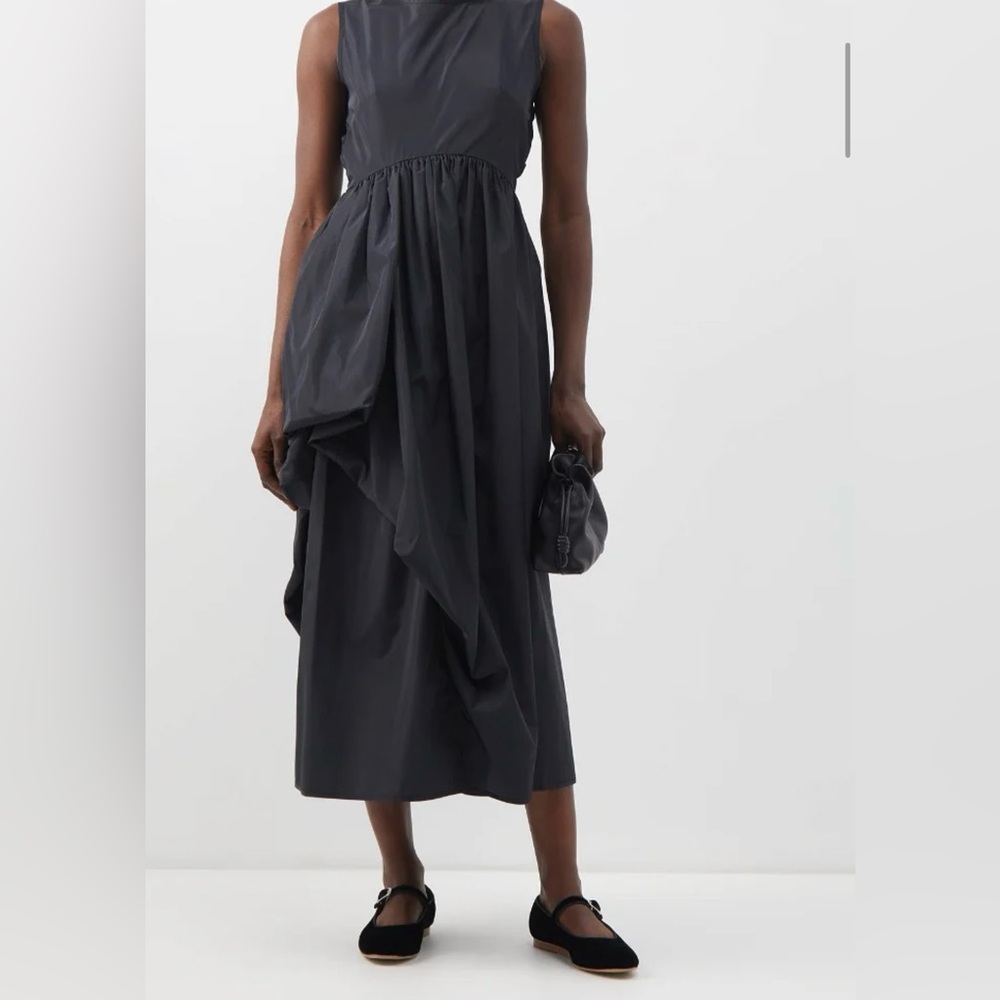 Cecilie Bahnsen fang cutout-back recycled-taffeta dress size 4, 100% polyester